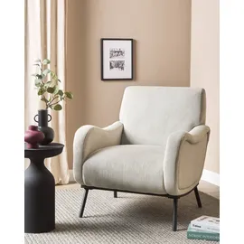 Beliani Sessel Almind Cord 78 x 71 x 70 cm Hellgrau