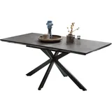 Esstisch ausziehbar 140 - 180 cm Keramikoptik Glas - JORUNN