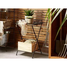 Beliani Gartentisch 53 x 73 x 35 cm Schwarz