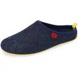 Andrés Machado - Hausschuhe für Herren - Sommer - Dynamic – Unisex Slipper – Wolle und Filz – rutschfeste Gummisohle und herausnehmbares Fußbett - Blau Gelb EU 48 - 48 EU