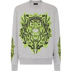 PLEIN SPORT Herren Sweatshirt THUNDER TIGER, Grau 212, XL