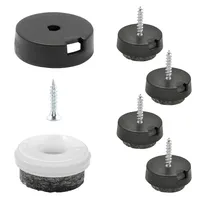 QuickClick Wagner QuickClick® Filzgleiter Möbelgleiter Stuhlgleiter 4er-Set zum Anschrauben - 4X Basis+Schraube+Gleiteinsatz austauschbar - Wollfilz Ultrasoft - Durchmesser Ø 20 mm - Made in DE - 15808400