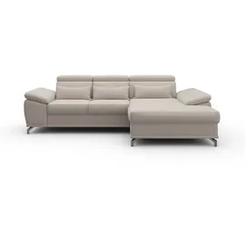 sit&more Ecksofa Cabrio L-Form, B: 295 cm, mit Sitztiefen-, Arm- & Kopfteilverstellung« 2 Nierenkissen, Federkern, optional Bettfunktion und Stauraum