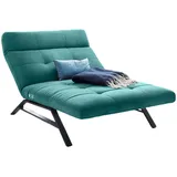 KAWOLA Liege AMERIVA Sessel Relaxliege Maxi Velvet smaragd Fuß schwarz