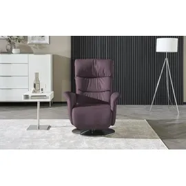 HIMOLLA Relaxsessel Leder 83 x 113 x 92 cm lila mit Relax-Funktion