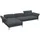 flexlux Ecksofa Salino, Funktionssofa mit Recamiere, Relaxsofa, Ecksofa, Sofa mit Arm- und Kopfteil-Verstellungen, Kaltschaum & Stahl-Wellen schwarz