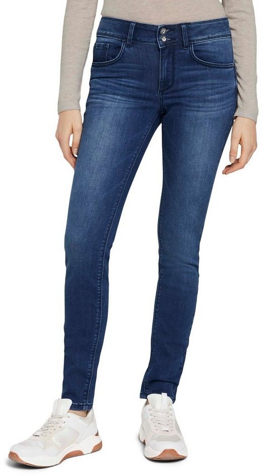 TOM TAILOR Skinny-fit-Jeans Skinny Jeans Mid Waist Stretch ALEXA 6289 in Dunkelblau blau 33W / 30L