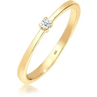 Elli DIAMONDS Ring 925 Sterling Silber Verlobungsring in Gold | Gr.: 56