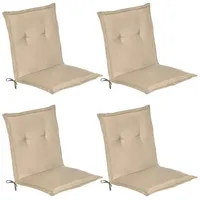 Beautissu 4er Set Niederlehner Auflage Loft NL 100x50x6cm Natur