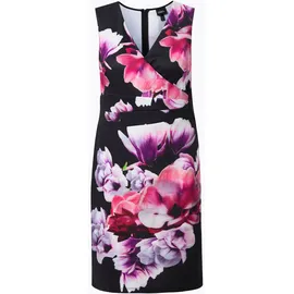 Ulla Popken Midikleid Lila/Pink/Schwarz 52