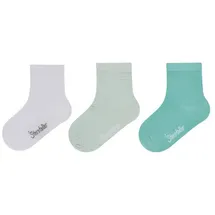 Sterntaler Socken 3er Pack Uni – Unisex Babysocken mit Viskose aus Bambuszellstoff, hautfreundlich, feuchtigkeitsregulierend, Leuchtmint, Größe 26 - 26