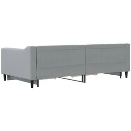 vidaXL Tagesbett Ausziehbar mit Schubladen Hellgrau 100x200 cm Stoff