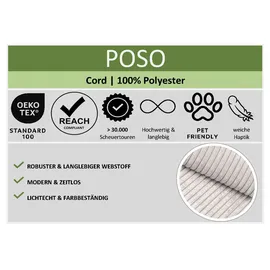 Meise Möbel Polsterbett Mattis 140 x 200 cm Cord Beige