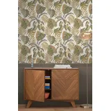 NEXT Jungle Leaves Vliestapete 10 m x 0,52 m 1 St orange