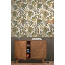 NEXT Jungle Leaves Vliestapete 10 m x 0,52 m 1 St orange