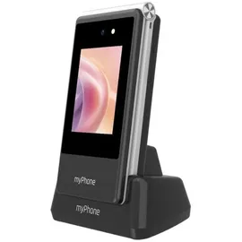 myPhone Tango 2 LTE Klapphandy für Senioren ohne Vertrag, 4G Seniorenhandy mit Zwei Displays, großen Tasten, Ladestation, SOS-Taste, Dual SIM