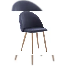 SAM Outillage Esszimmerstuhl Anthrazit Metallbeine eichefarben LILLY