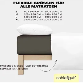 schlafgut Easy Jersey 120 x 200 - 130 x 200 cm sand deep