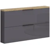 Hängeschuhschrank IDEA 140 x 82 x 19 cm anthrazit hochglanz / anthrazit