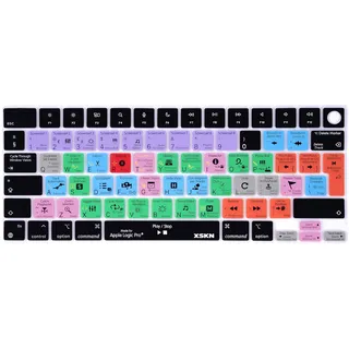XSKN Logic Pro Shortcuts EU-Tastatur-Schutzhülle aus Silikon, passend für Apple seit 2021, MacBook Air MacBook Pro 13,6 15,3 14,2 16,2 Zoll mit M1, M2, M3, M4 Chip und Touch ID