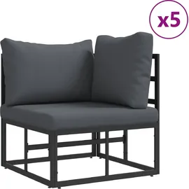 vidaXL Garten-Lounge-Set 9-tlg. schwarz