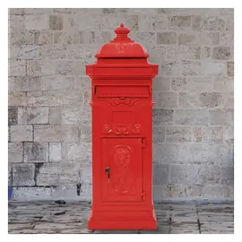 vidaXL Säulenbriefkasten Vintage-Stil rot