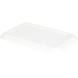 BIOZOYG 500 Stück Einweg-Deckel 23x14,5cm Zuckerrohrdeckel, Menüschalendeckel, rechteckige Deckel aus Zuckerrohr, nachhaltige Bio-Deckel kompostierbar