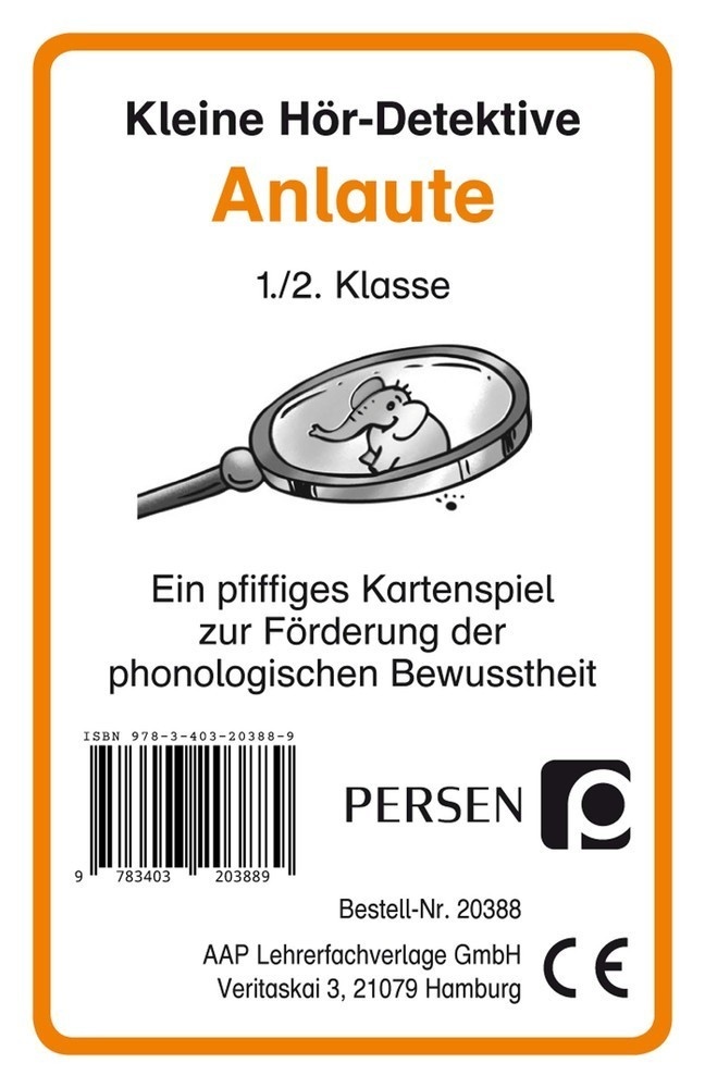Kleine Hör-Detektive: Anlaute (Kartenspiel) - Bernd Wehren