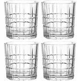 LEONARDO Spiritii Trink-Gläser 4er Set, spülmaschinenfeste Wasser-Gläser, Saft-Gläser mit Schliff, stoßfestes Gläser-Set, 360 ml, 022758