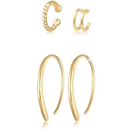 Elli Ohrringe Creolen Earcuff Blogger Trend 925 Silber