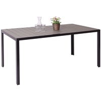 Mendler Gartentisch HWC-F90, Tisch Bistrotisch, WPC-Tischplatte 160x90cm grau