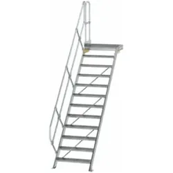 MUNK Aluminium-Treppe Plattform 45° 12 Stufen