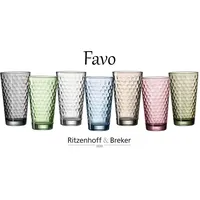 Ritzenhoff & Breker Favo Longdrinkglas 0,4 l 6-tlg.