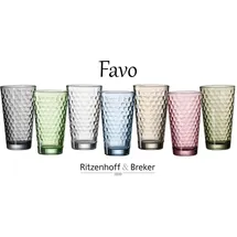 Ritzenhoff & Breker Favo Longdrinkglas 0,4 l 6-tlg.