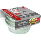 Weck 3er Set Gastropack 300 ml Gourmetgläser (perfekte Kreationen, Backofengeeignet, Spülmaschinengeeignet, Stabilität, Delikatessengläser, ohne Deckel) 76126, Klar