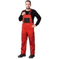 Reis MMSCB_58 Multi Master Schutzlatzhose | Latzhose Herren, Arbeitslatzhosen Männer | Rot-Schwarz | 58 Größe