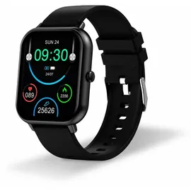 dcu advance tecnologic Curved Glass Pro BT 46 mm Kunststoffgehäuse schwarz Silikonarmband schwarz One Size