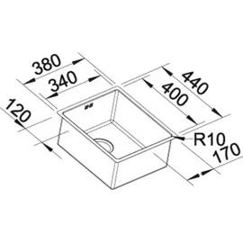 Blanco Claron 340-U Edelstahl Seidenglanz + Handbetätigung + InFino