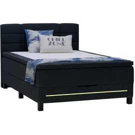 SUN GARDEN Boxspringbett 140 x 200 cm H3 Anthrazit