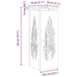 vidaXL Solarleuchte Stahl 2 pcs  weiß