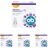 o.b. ExtraProtect Normal (56 Stück), Tampons für mittlere/stärkere Tage, Dynamic Fit Technologie & extra Schutzflügel für bis zu 100% Auslaufschutz während der Periode (Packung mit 4)