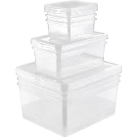 KEEEPER Aufbewahrungsbox Bea 3x1,7 L 2x5,6 L 3x18 L 8-tlg. transparent