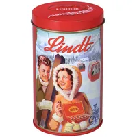 Lindt Schokolade Lindor Nostalgie Dose | 275 g | Ca. 22 Kugeln Lindor Vollmilchschokolade mit zartschmelzender Füllung in Kaffeedose | Pralinengeschenk | Schokoladengeschenk