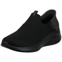 SKECHERS Damen Ultra Flex 3.0 Smooth Step Sneakers,Sports Shoes, Black Knit/Jersey/Trim, 39 EU