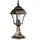 Licht-Erlebnisse Sockelleuchte Aluminium Glas 43 cm E27 Gold Antik