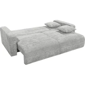 ed exciting design Schlafsofa »Bullet« mit Bettkasten & 2 Zierkissen grau