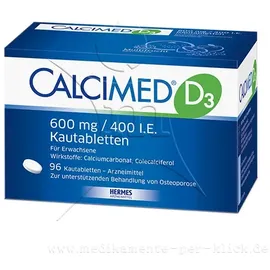 Hermes Arzneimittel Calcimed D3 600 mg/400 I.E. Kautabletten