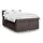 vidaXL Boxspringbett mit Matratze Dunkelbraun 140x200 cm Stoff