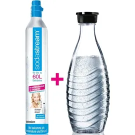 SodaStream CO2-Zylinder + Glaskaraffe 0,6 l schwarz