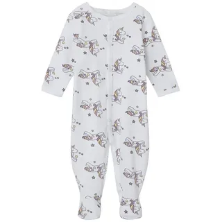 NAME IT Pyjama "Unicorn" mit Knopf in Weiß | 62